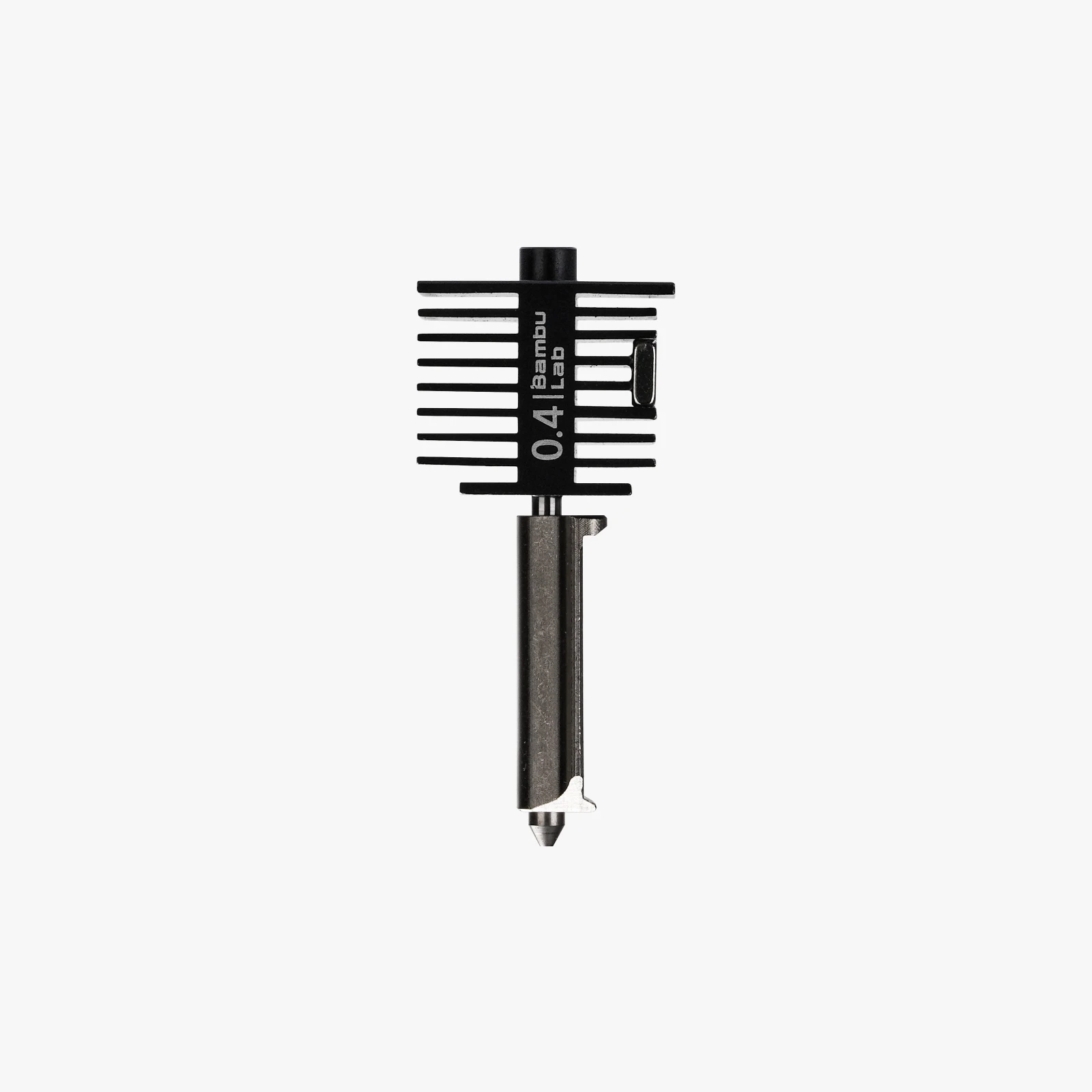 Hotend da série A1: detalhe do bico de 0,4 mm. Nunca toque no conjunto aquecido.